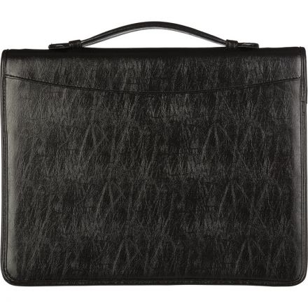 Папка деловая Алекс из искусственной кожи № 161 с ручкой черного цвета Папка деловая Алекс из искусственной кожи № 161 с ручкой черного цвета