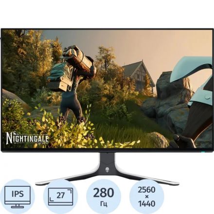 Монитор Dell 27 GAMING Alienware AW2723DF,2560x1440,IPS,280Гц,HDMI,DP,ч/бел