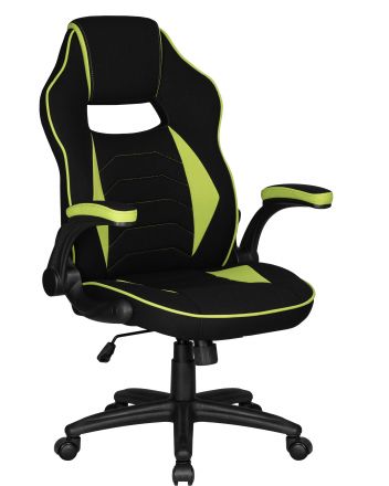 Кресло игровое DOBRIN RICK, черно-светло-зеленая ткань Кресло игровое DOBRIN RICK, черно-светло-зеленая ткань
