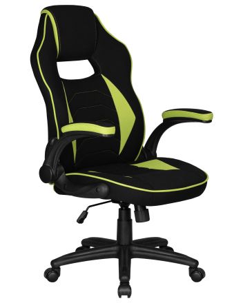 Кресло игровое DOBRIN RICK, черно-светло-зеленая ткань Кресло игровое DOBRIN RICK, черно-светло-зеленая ткань