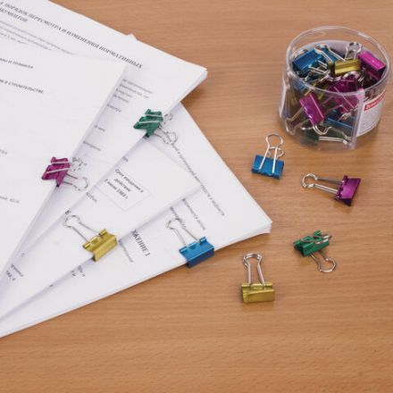 Зажимы для бумаг BRAUBERG, КОМПЛЕКТ 40 шт., 19 мм, на 60 листов, цвет металлик, пластиковый цилиндр, 223504 Зажимы для бумаг BRAUBERG, КОМПЛЕКТ 40 шт., 19 мм, на 60 листов, цвет металлик, пластиковый цилиндр, 223504