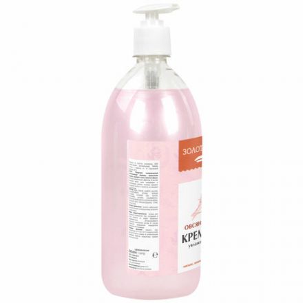 Мыло-крем жидкое 1 л, ЗОЛОТОЙ ИДЕАЛ "Овсяное молочко", дозатор, 609429