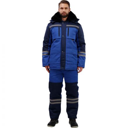 Костюм рабочий зимний з03-КПК вслк. с синим (р.60-62) 194-200