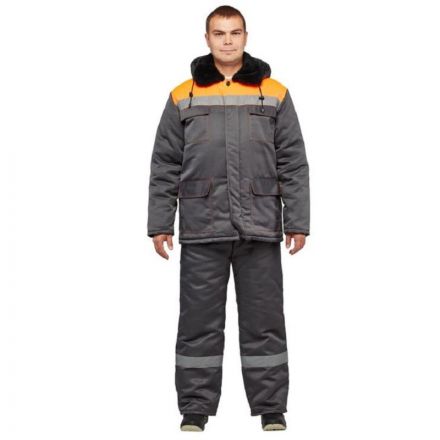Костюм рабочий зимний муж з35-КПК сер/оранж ( 64-66) 194-200 (Арсенал-СП)
