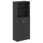 Шкаф с средними дверьми и топом FHC 80.6(Z) Черный графит/Черный графит 802х429х1983 FORTA Шкаф с средними дверьми и топом FHC 80.6(Z) Черный графит/Черный графит 802х429х1983 FORTA