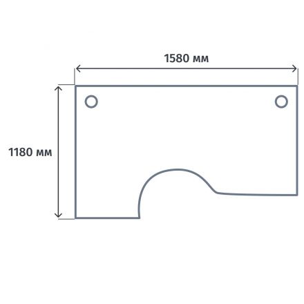 Стол KYN_0MX_ONIX-П правый П на металлокаркасе O.MP-SA-4R аттик дуб/антрац