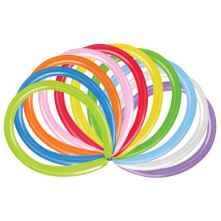 Шары воздушные для моделирования 5х150 см, 100 штук, ассорти, BRAUBERG KIDS, 591877