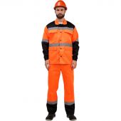 Костюм летний муж. лд01-КПК оранж./черн. (р.48-50) 170-176