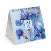 Календарь-домик настольный на гребне, 2026 г., BRAUBERG, 101х101 мм, "Цветы", 117275