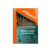 Набор сверл по металлу Sturm! d1-10mm, 19шт, титановое покр. (1055-03-SS3)
