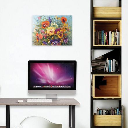 Картина стразами (алмазная мозаика) 30х40 см, ОСТРОВ СОКРОВИЩ "Букет с анютками", без подрамника, 662574 Картина стразами (алмазная мозаика) 30х40 см, ОСТРОВ СОКРОВИЩ "Букет с анютками", без подрамника, 662574