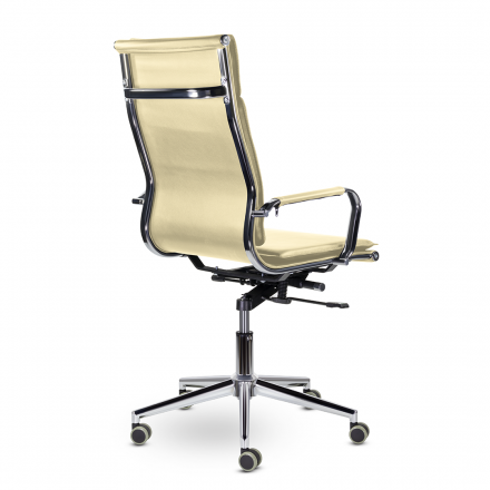 Кресло СН-301 Кайман Комфорт В хром Ср S-0415 (желто-бежевый) Кресло СН-301 Кайман Комфорт В хром Ср S-0415 (желто-бежевый)