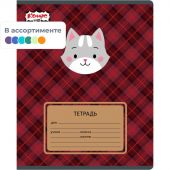 Тетрадь школьная А5 18л клетка Комус Класс Преппи, в ассортименте, 2021689