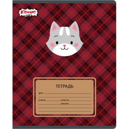 Тетрадь школьная А5 18л клетка Комус Класс Преппи, в ассортименте, 2021689