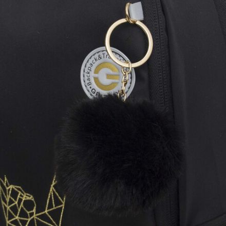 Рюкзак GRIZZLY школьный, анатомическая спинка, 2 отделения, для девочек, "GOLD CAT", 38х28х18 см, RG-563-2/1