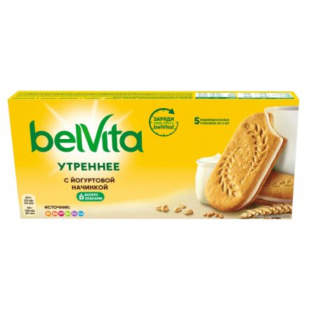 Печенье BelVita Утреннее сэндвич злаки и йогурт 253г