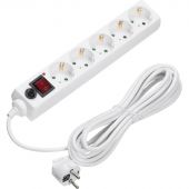 Сетевой фильтр BigTech CD5-5W75 (5р/5м/10А/2500Вт 0,75мм белый)