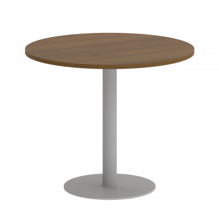 Home Office Стол круглый VR.SP-5-90.1 Орех/Серый металл 900*900*750 Home Office Стол круглый VR.SP-5-90.1 Орех/Серый металл 900*900*750