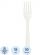 Вилка одноразовая 180мм, белая, кукурузный крахмал, 50шт/уп