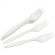 Вилка одноразовая 180мм, белая, кукурузный крахмал, 50шт/уп