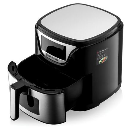 Аэрогриль BRAYER BR2037, 1500 Вт, 5 л, 7 программ, таймер, сенсорное управление, нержавеющая сталь