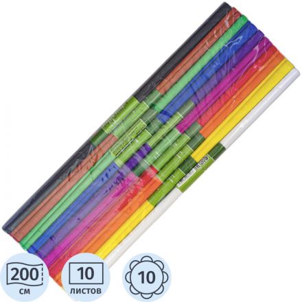 Набор креповой бумаги в рулоне 2000х500 9755, 10цв (трад) 9755037002PM Набор креповой бумаги в рулоне 2000х500 9755, 10цв (трад) 9755037002PM