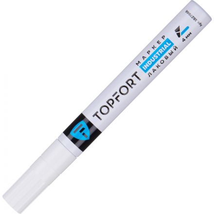 Маркер лаковый TOPFORT Industrial 4 мм белый