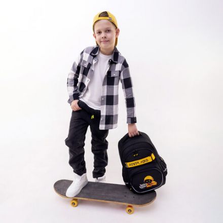 Рюкзак BRAUBERG MOTION, 2 отделения, 3 кармана, "Rebel", СВЕТЯЩИЙСЯ, 41х28х17 см, 271363