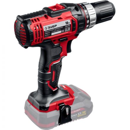 Дрель-шуруповерт аккумуляторная ЗУБР 18В, 40Нм, без АКБ (ДШЛ-185)