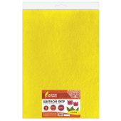 Цветной фетр для творчества, 400х600 мм, ОСТРОВ СОКРОВИЩ/BRAUBERG, 3 листа, толщина 4 мм, плотный, желтый, 660660 Цветной фетр для творчества, 400х600 мм, ОСТРОВ СОКРОВИЩ/BRAUBERG, 3 листа, толщина 4 мм, плотный, желтый, 660660