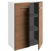 Шкаф Linkor средний орех линк/бел 147H202