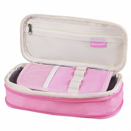 Пенал-трансформер BRAUBERG, полиэстер, 22х10х3 см, "Crystal rose", 271563 Пенал-трансформер BRAUBERG, полиэстер, 22х10х3 см, "Crystal rose", 271563