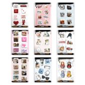 Наклейки объемные эпоксидные на телефон, 6-8 шт. на листе, "МОДНЫЕ ДИЗАЙНЫ", АССОРТИ, NALEPKING