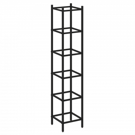 Loft Угловой проходной переходной модуль VR.L-SL.UPK-4.5.4 Чёрный металл 446*446*2280