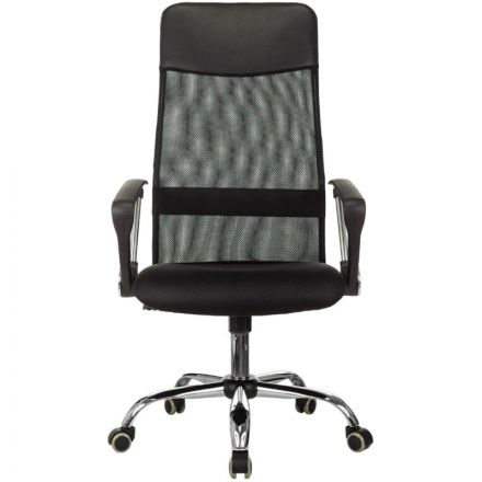 Кресло VB_EChair-508 TTW сетка/ткань/кожзам черный хром Кресло VB_EChair-508 TTW сетка/ткань/кожзам черный хром