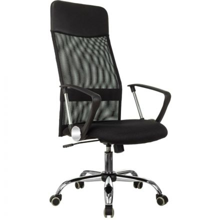 Кресло VB_EChair-508 TTW сетка/ткань/кожзам черный хром Кресло VB_EChair-508 TTW сетка/ткань/кожзам черный хром