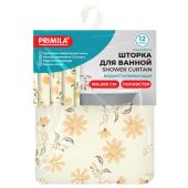 Шторка для ванной ПОЛИЭСТЕР, 180х200 см, кольца в комплекте, РАСТЕНИЯ, PRIMILA (ПРИМИЛА), 700085