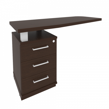 First Тумба приставная с топом левая KTP-2 (L) Венге 1300*500*765 First Тумба приставная с топом левая KTP-2 (L) Венге 1300*500*765