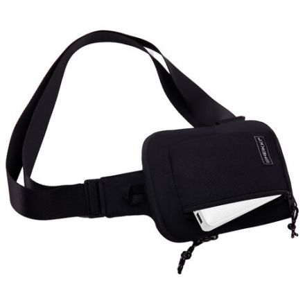 Сумка на плечо HEIKKI BLASTER (ХЕЙКИ) с карманом, черная, 20х14х5 см, 272634 Сумка на плечо HEIKKI BLASTER (ХЕЙКИ) с карманом, черная, 20х14х5 см, 272634