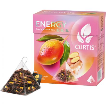 Чай Curtis черный Energy,ароматизированный,средний лист, 15шт/уп