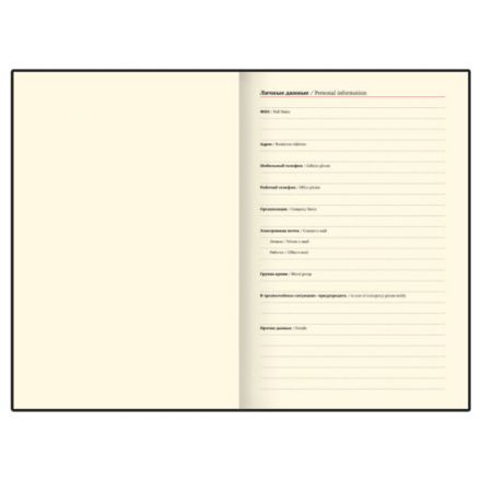 Ежедневник в наборе с ручкой А5, 144x210 мм, BRAUBERG "Style" под кожу, 160 листов, черный, 116860