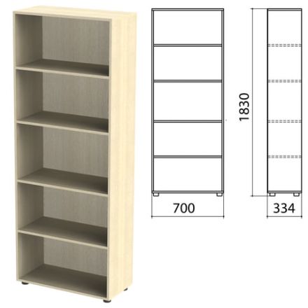 Шкаф (стеллаж) "Канц" 700х330х1830 мм, 4 полки, цвет дуб молочный, ШК31.15 Шкаф (стеллаж) "Канц" 700х330х1830 мм, 4 полки, цвет дуб молочный, ШК31.15