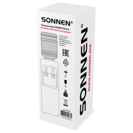 Кулер для воды SONNEN FSE-02A, напольный, НАГРЕВ/ОХЛАЖДЕНИЕ ЭЛЕКТРОННОЕ, 2 крана, белый, 455421 Кулер для воды SONNEN FSE-02A, напольный, НАГРЕВ/ОХЛАЖДЕНИЕ ЭЛЕКТРОННОЕ, 2 крана, белый, 455421
