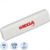 Флеш-память Promega Jet 64GB USB3.0 Type-C/бел пласт/под лог NTU787СU3064GW