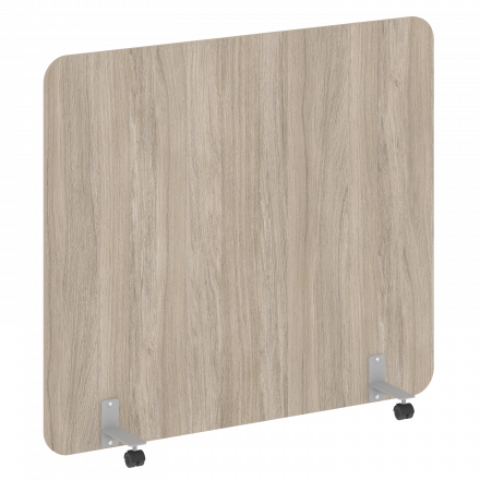 R-line Перегородка на металлических опорах, на роликах DP.R-160-140 Дуб аттик/Серый металл 1600*18*1400