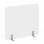 R-line Перегородки на металлических опорах на фетровых подпятниках DP.F-140-120 Белый бриллиант/Серый металл 1400*18*1200