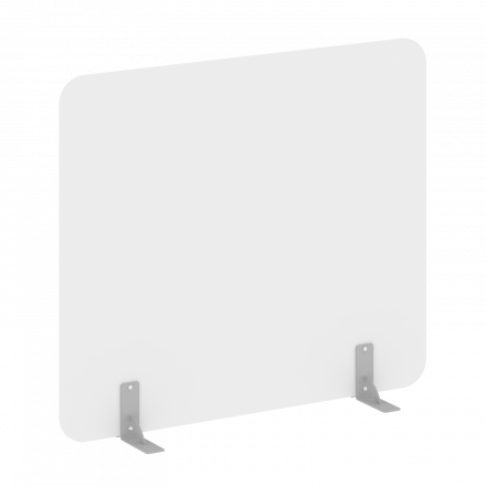 R-line Перегородки на металлических опорах на фетровых подпятниках DP.F-140-120 Белый бриллиант/Серый металл 1400*18*1200 R-line Перегородки на металлических опорах на фетровых подпятниках DP.F-140-120 Белый бриллиант/Серый металл 1400*18*1200