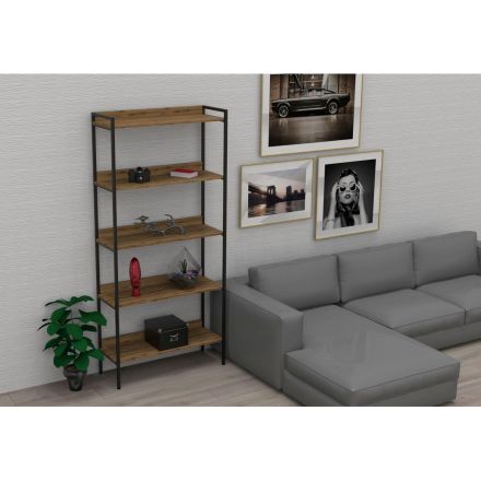 Стеллаж TI_Комус раздвижной Онега-9, 5 полок, 904х1950мм, дуб вотан