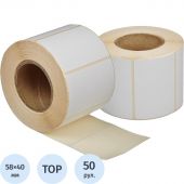 Термоэтикетки ТОП 58х40, 580шт/рул, вт.40, 50 рул/уп Термоэтикетки ТОП 58х40, 580шт/рул, вт.40, 50 рул/уп