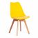 Стул TULIP (mod. 73) / 1 шт. в упаковке дерево/пластик/ПУ, 48.5*52.5*83cм, желтый